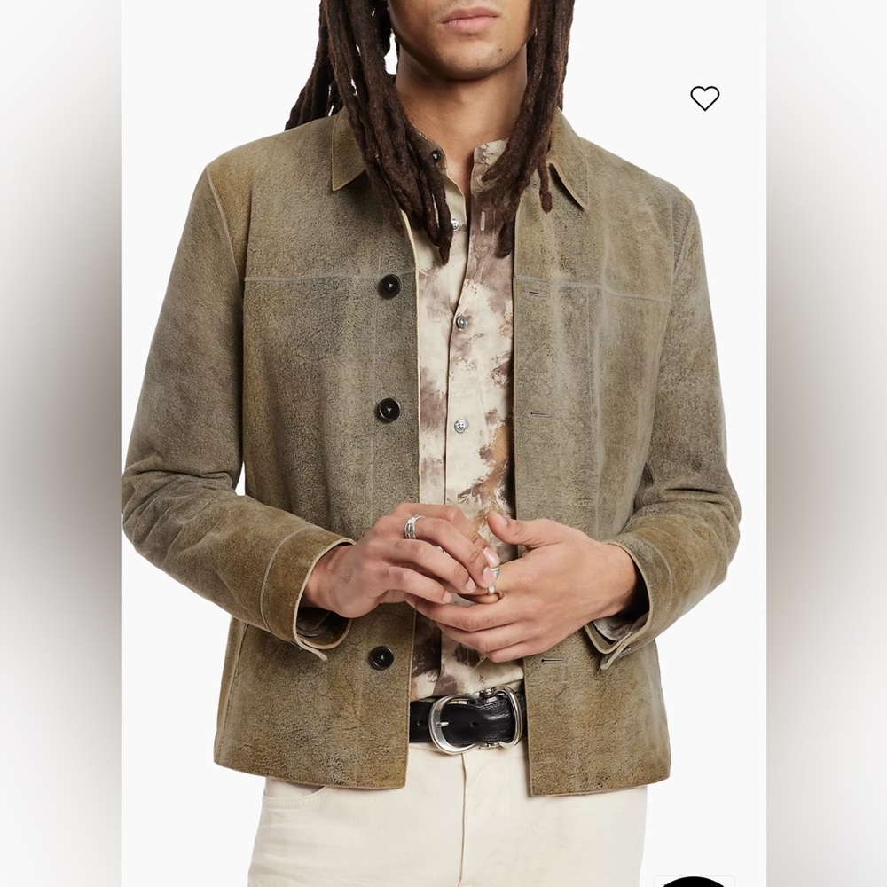 John Varvatos Ivey Leather Shirt Jacket‎ Size 50 - Picture 3 of 13